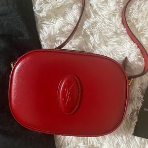 YSL red camera crossbody bag